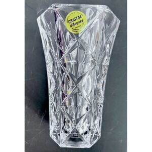 Vintage Cristal D Arques Vase Lead Crystal France‎ 5" Sully